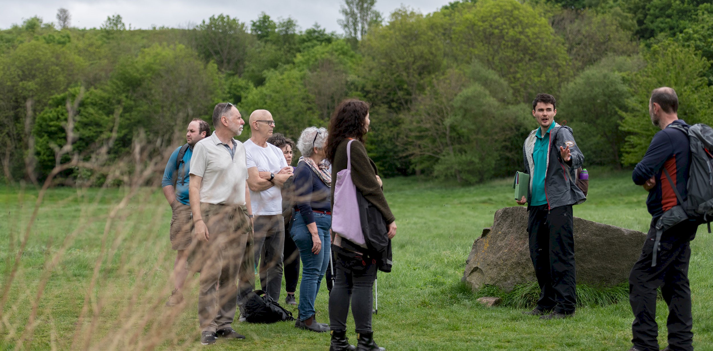 People enjoying a tour in Holyrood Park